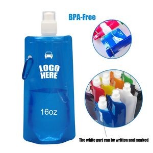 16 Oz. Portable Collapsible Water Bottle
