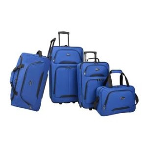 Traveler's Choice® Vineyard 4 Piece Soft Side Luggage Set (Blue)
