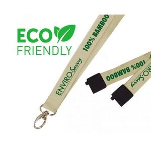3/4" Eco-friendly Bamboo Biodegradable Lanyard w/ Safety Breakaway