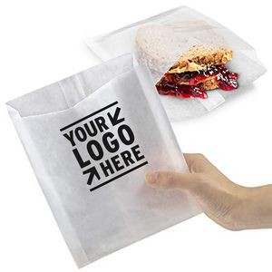 Plain 7 x 6 x 1" Glassine Wax Paper Sandwich Bag