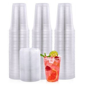 16Oz Crystal Clear Pet Cup With Lid