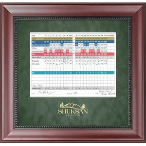 Ashburn (Mahogany/Green) - Golf Scorecard Display 14"x13.5"
