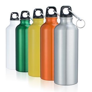 20Oz Portable Aluminum Sports Water Bottle With Carabiner