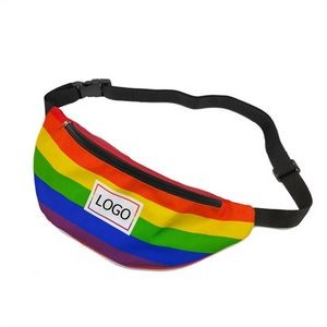 LGBT Pride Rainbow Nylon Crossbody Fanny Pack Belt Bag