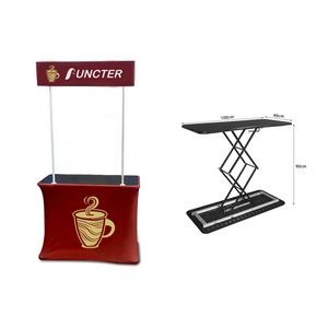 Rectangle Collapsible Portable Trade show Podium Table Exhibition Counter Stand Booth W/ Top Dispaly