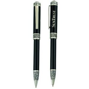Intalica™ Twist Action Ballpoint Pen w/Cast Metal Appointments