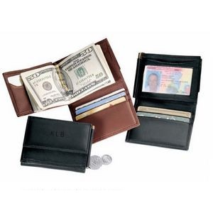 Leather Men's Money Clip Wallet (3 1/4"x4 1/8"x3/4")