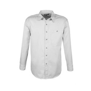 Men's 100% Cotton Twill Long Sleeve Shirt Tall (White) (LT-3XLT)