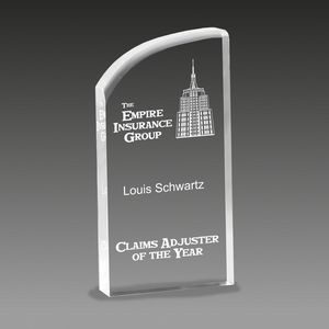 VAE Award™ w/Smooth Curved Accent (3½"x7"x1")