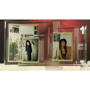 Horizontal Curved Glass Picture Frame Plaque (5"x7")