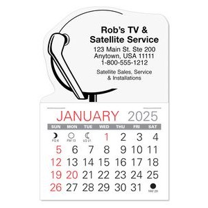 Satellite Dish Shape Value Stick Adhesive Calendar