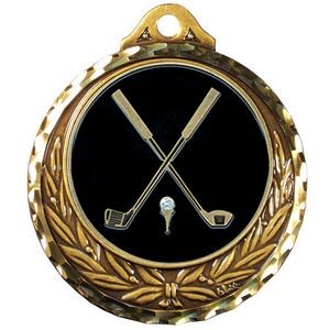 Stock Diamond Struck Medal (Golf General) 2 3/4"
