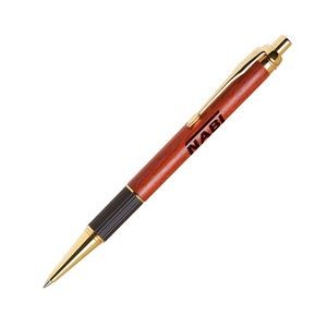 Terrific Timber-9 Click Action Ballpoint Pen w/Gold Trim