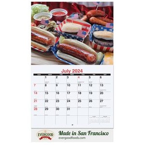 Custom 13 Photo Wall Calendar w/Stapled Bound (10 5/8"x18¼")