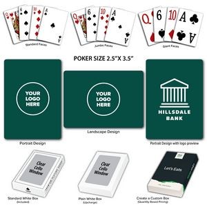 Solid Back Hunter Poker Size Playing Cards