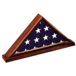 Dark Cherry Flag Case Holds larger 5' x 10' Memorial Casket Flag