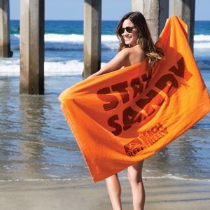 Premium Velour Beach Towel (Color Towel, Embroidered)