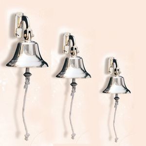 8" Solid Brass Wall Bell with Solid Brass Wall Mounting Bracket(large size)