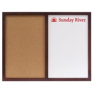 Oak Frame Wall Combination Board - 23x30 [Cork/Chalk/Wet-Erase]