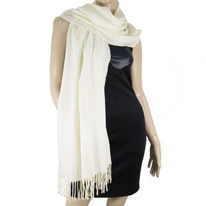 Ivory Pashmina Shawl with a Softer than Cashmere Feel