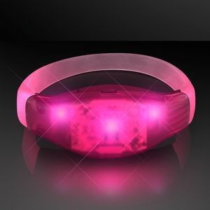 Sound Activated Light Up Pink LED Flashing Bracelets