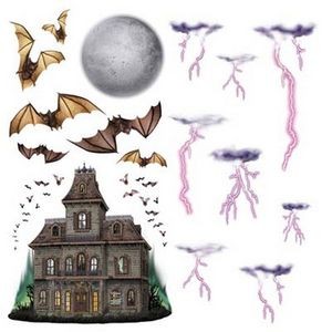 Haunted House & Night Sky Props