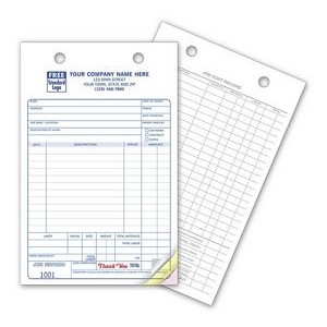 Work Order/Invoice Register Form (3 Part)