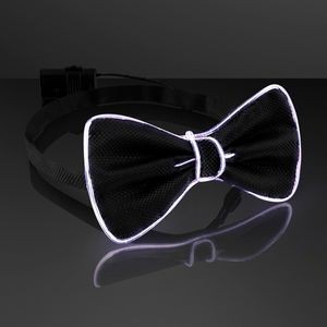 Chill White EL Wire Glow Bow Ties, Wedding Accessories - BLANK