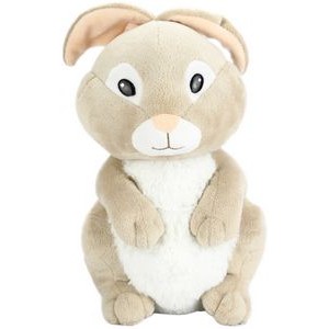 The Wide Eyed Rabbit in Beige, A Customizable Plush Bunny