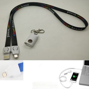 Polyester Lanyards With USB Charging Cable