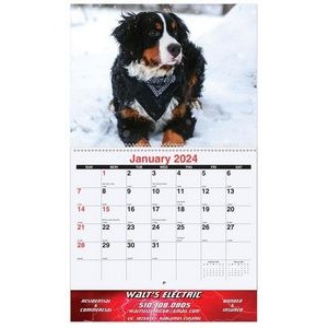 Furever Friends Monthly Wall Calendar w/Coil Binding (10 5/8"x18¼")