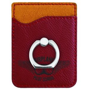 Rose Leatherette Phone Wallet w/Ring