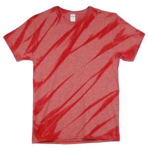 Red Heather Laser Graffiti Short Sleeve T-Shirt