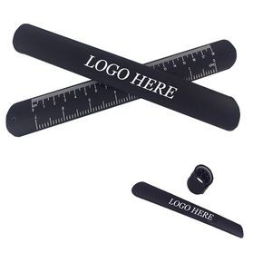 Ruler Printed Silicone Slap Bracelet