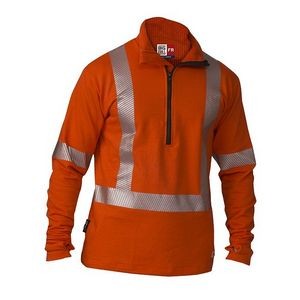 9.6 Oz. Polartec® PowerGrid® FR High Visibility Thermal Sweatshirt w/Half-Zip