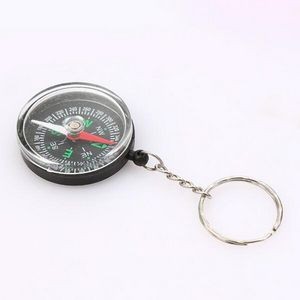 Round Compass Keychain