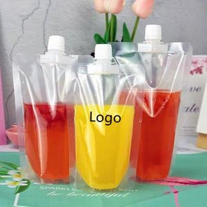 200ml Clear Plastic Stand Up Liquid Juice Drinking Spout Bag Drink Pouch