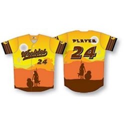 All Over Sublimated Baseball Jersey w/Striped Sleeves