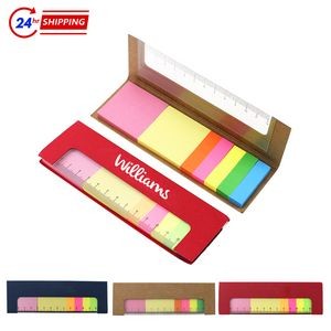 Colorful Inside Notepad w/ Plastic Ruler