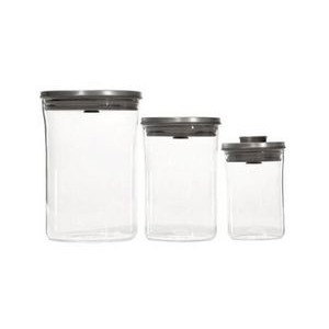 OXO Steel Glass Graduated POP Canister Set (3 Pieces)
