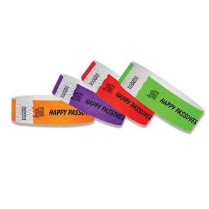 3/4" wide x 10" long - 3/4" Passover Tyvek Wristbands Blank 0/0