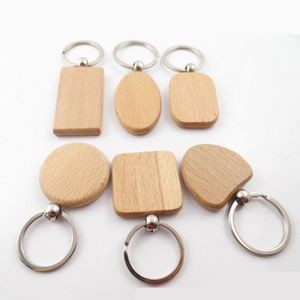 Personalized Beech Wooden Key Chain