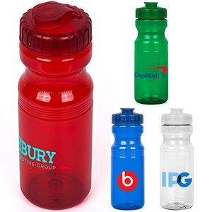 24 Oz. Eco Polyclear Bottle With Flip-Top Lid