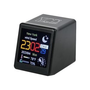 Desktop LCD Digital WiFi Clock Electronic Hygrometer Sensor For Home Decoration
