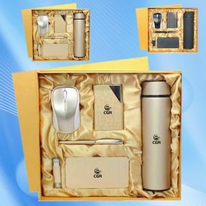 Power Packed Business Gift Set: Card Holder, Power Bank, USB Drive, Tumbler