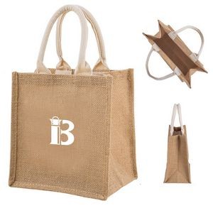 Customizable Blank Burlap Tote Bag