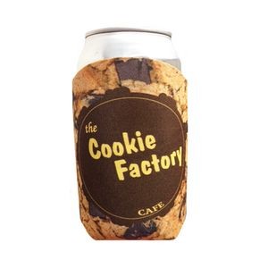 Premium Full Color Dye Sublimation Collapsible Foam Chocolate Chip Cookie Coolie