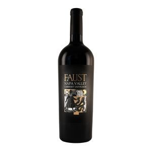 Etched Faust Cabernet Red Wine w/Color Fill
