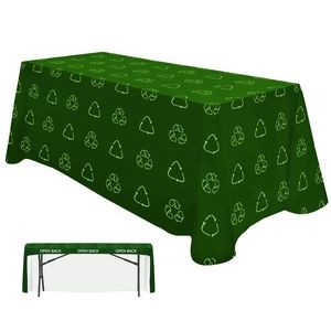 Recycled 6' Table Cover Throw, 3-Sided/Open Back - Fully Dye Sublimated