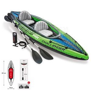 2-Person Inflatable Kayak Set With Aluminum Oars